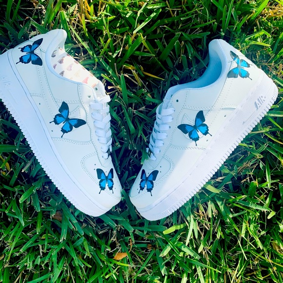 Nike | Shoes | Nwt Custom Nike Air Force Butterfly Drip | Poshmark